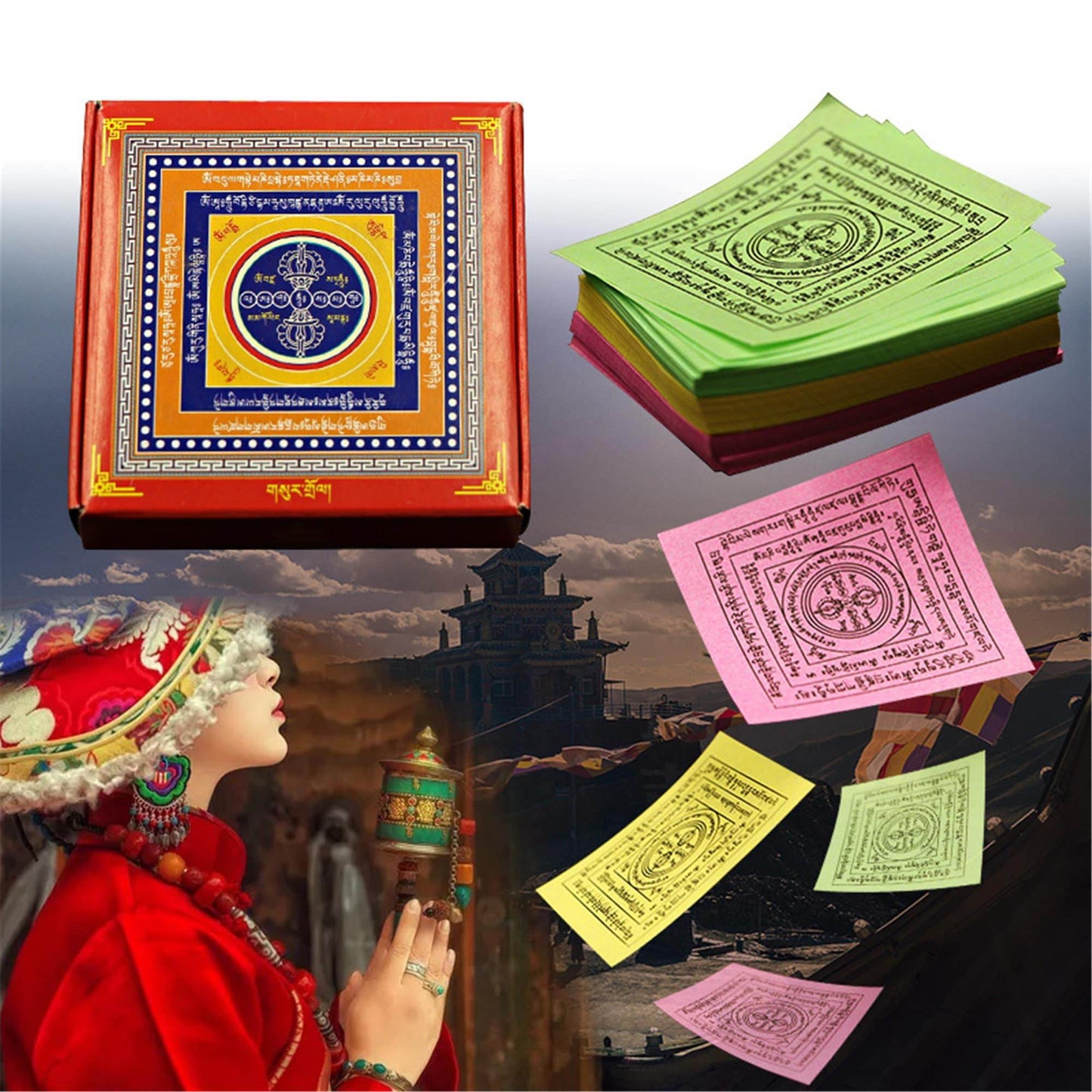 Wind Horse Lungta Mani Prayer Papers - Gandhanra-ART
