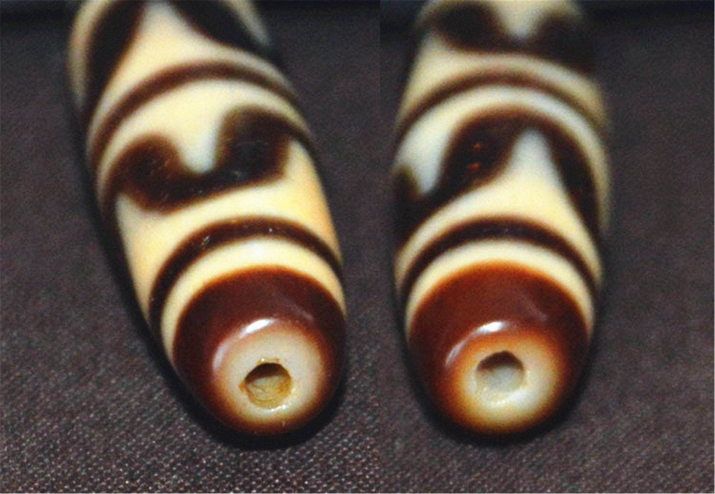 Tiger Tooth Tasso Dzi Bead - Gandhanra-ART