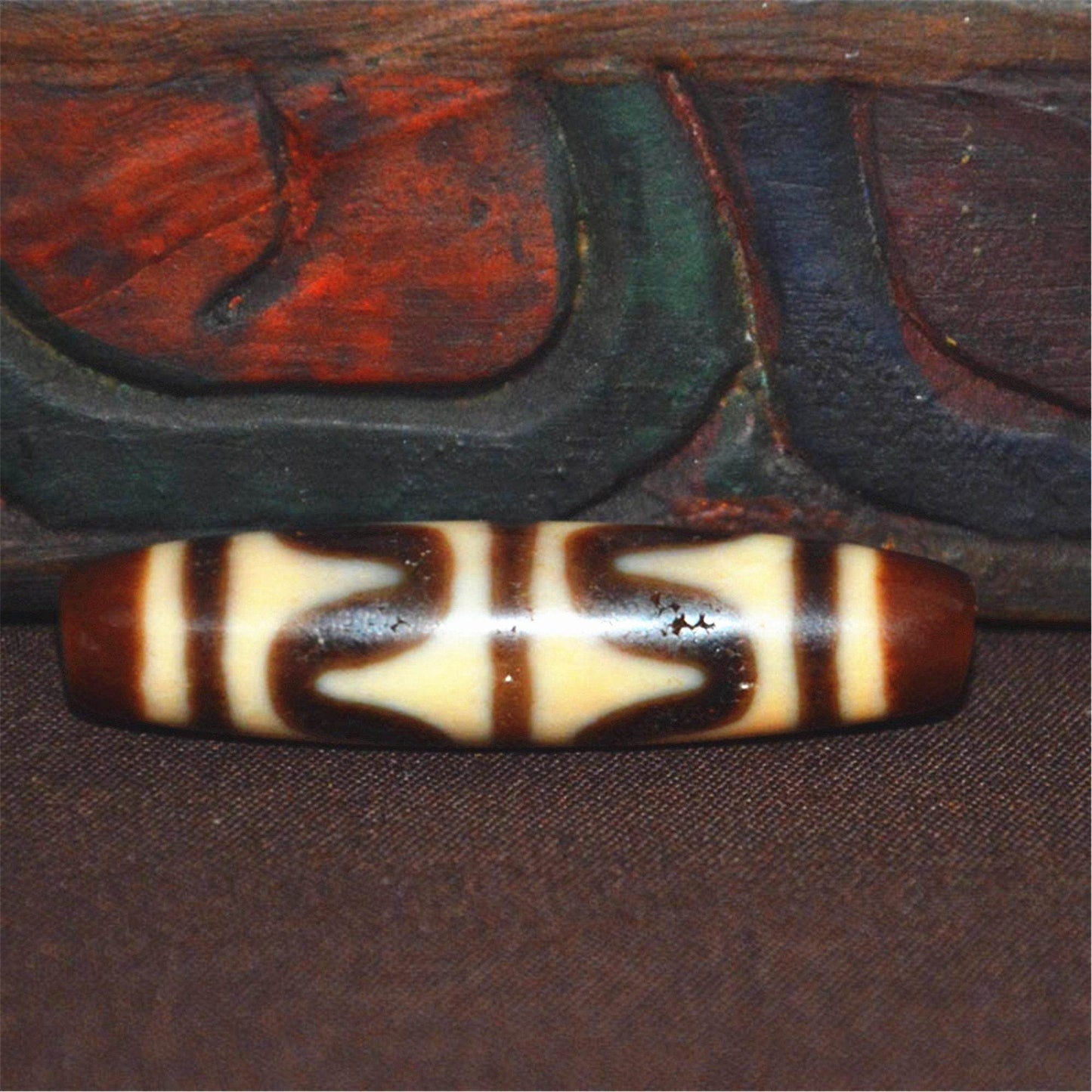 Tiger Tooth Tasso Dzi Bead - Gandhanra-ART