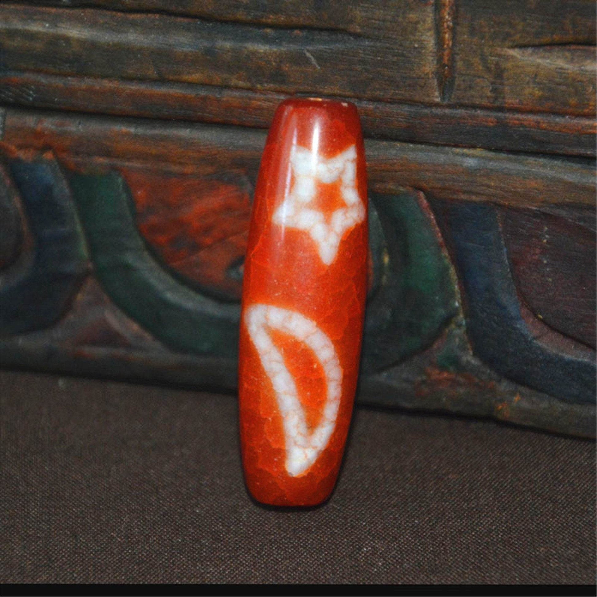 Agate Celestial Dzi - Moon Star - Gandhanra-ART