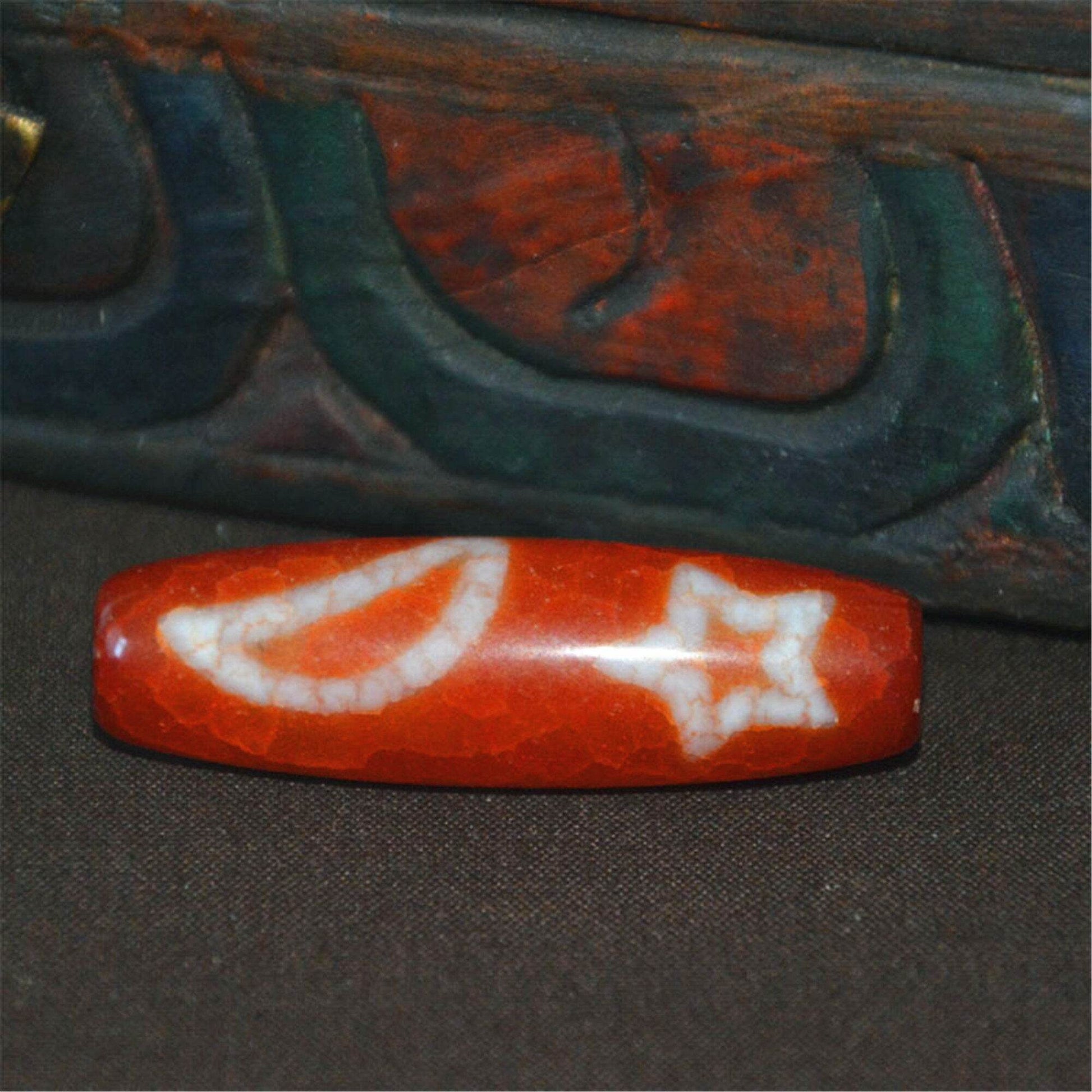 Agate Celestial Dzi - Moon Star - Gandhanra-ART