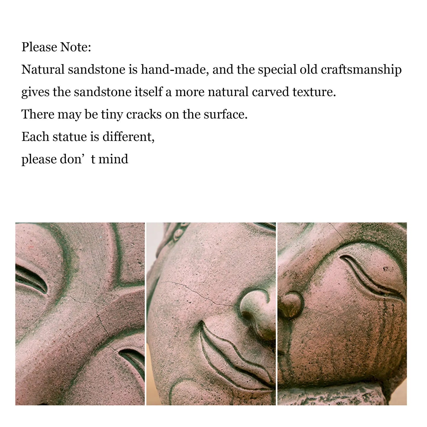 Gandhanra Handmade Thailand Style Buddha Statue Crafts,Sand & Stone Carving,Budd - Tibetan Buddhist statue, size reference