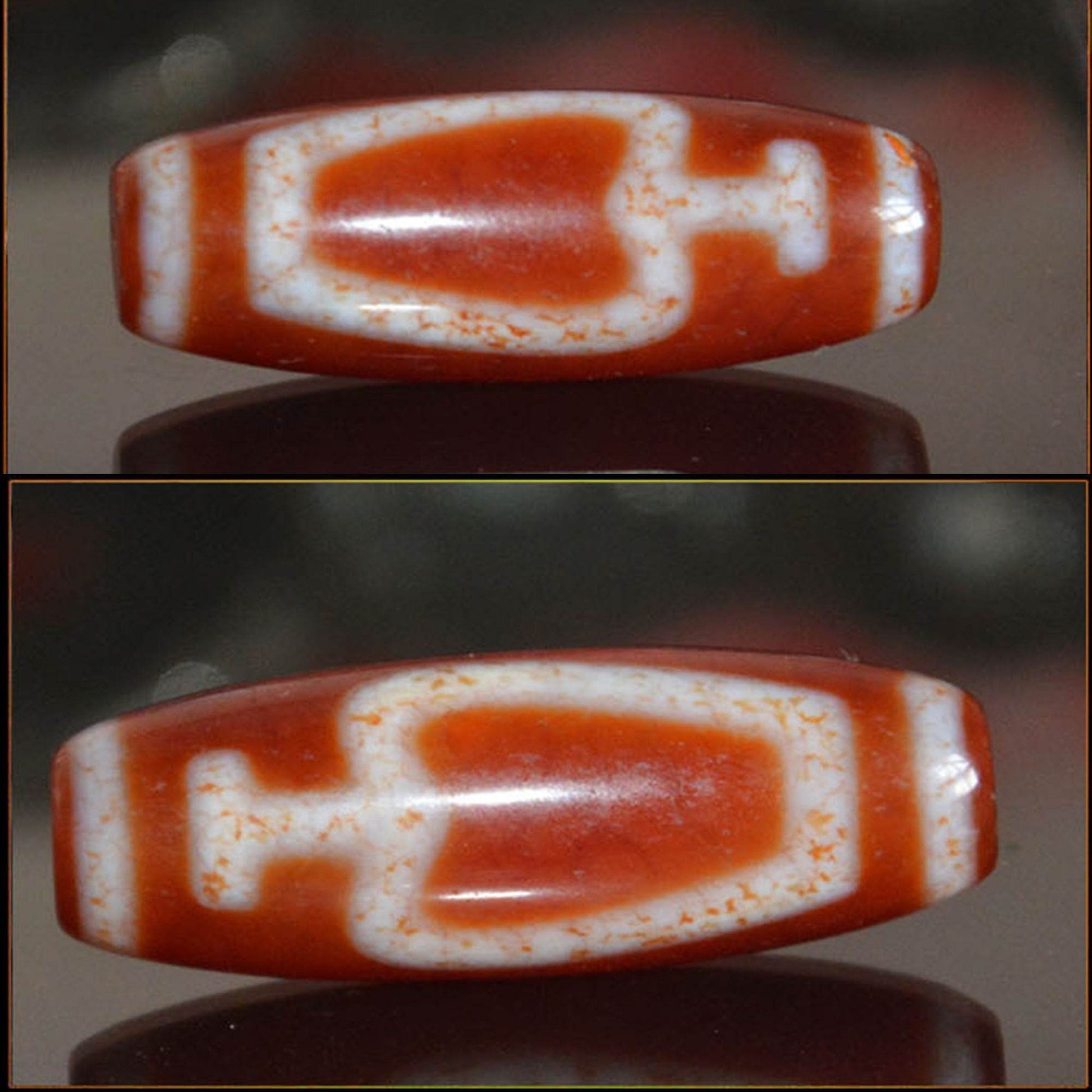 Fire Agate Treasure Vase Dzi Bead - Gandhanra-ART