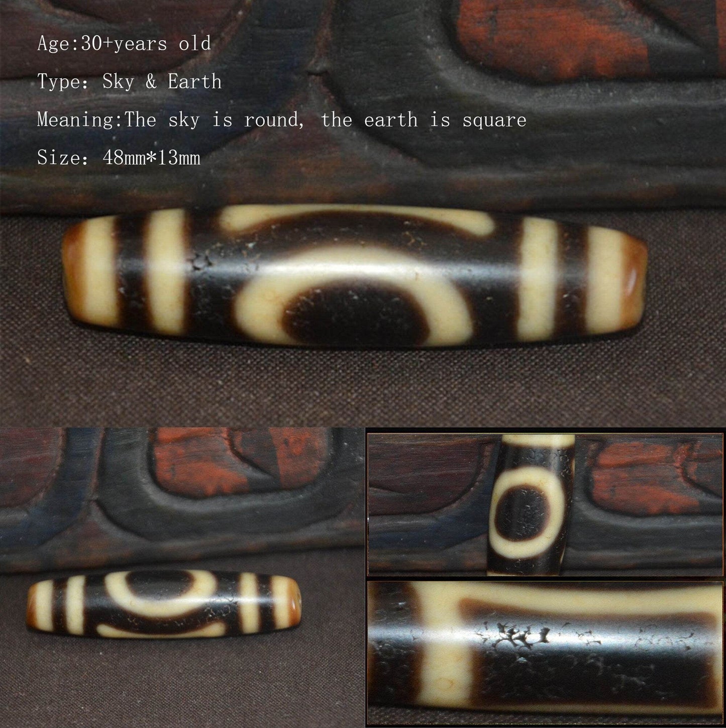 Sky Earth Dzi Bead - Gandhanra-ART