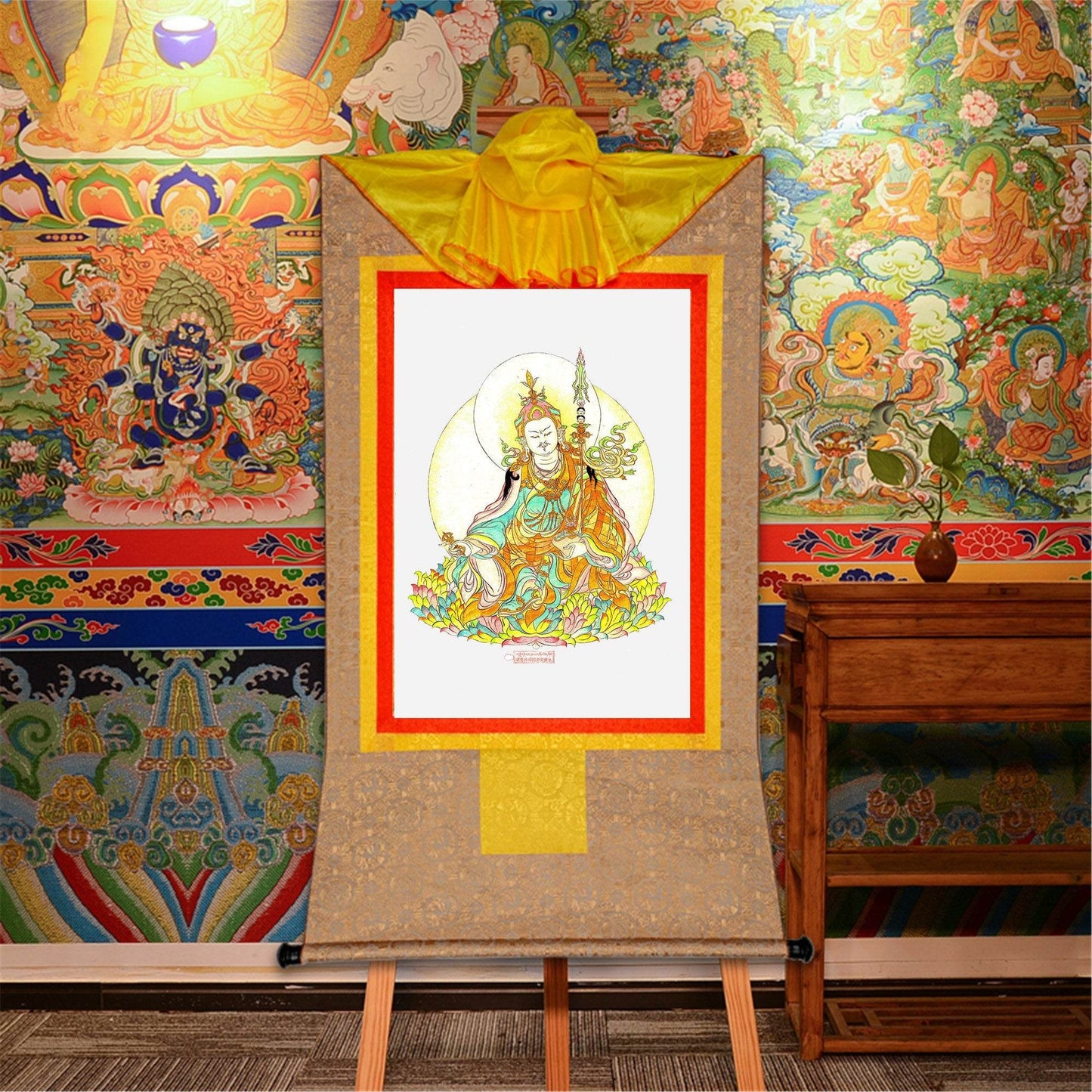 Guru Rinpoche,Woodblock Thangka Art - Gandhanra-ART