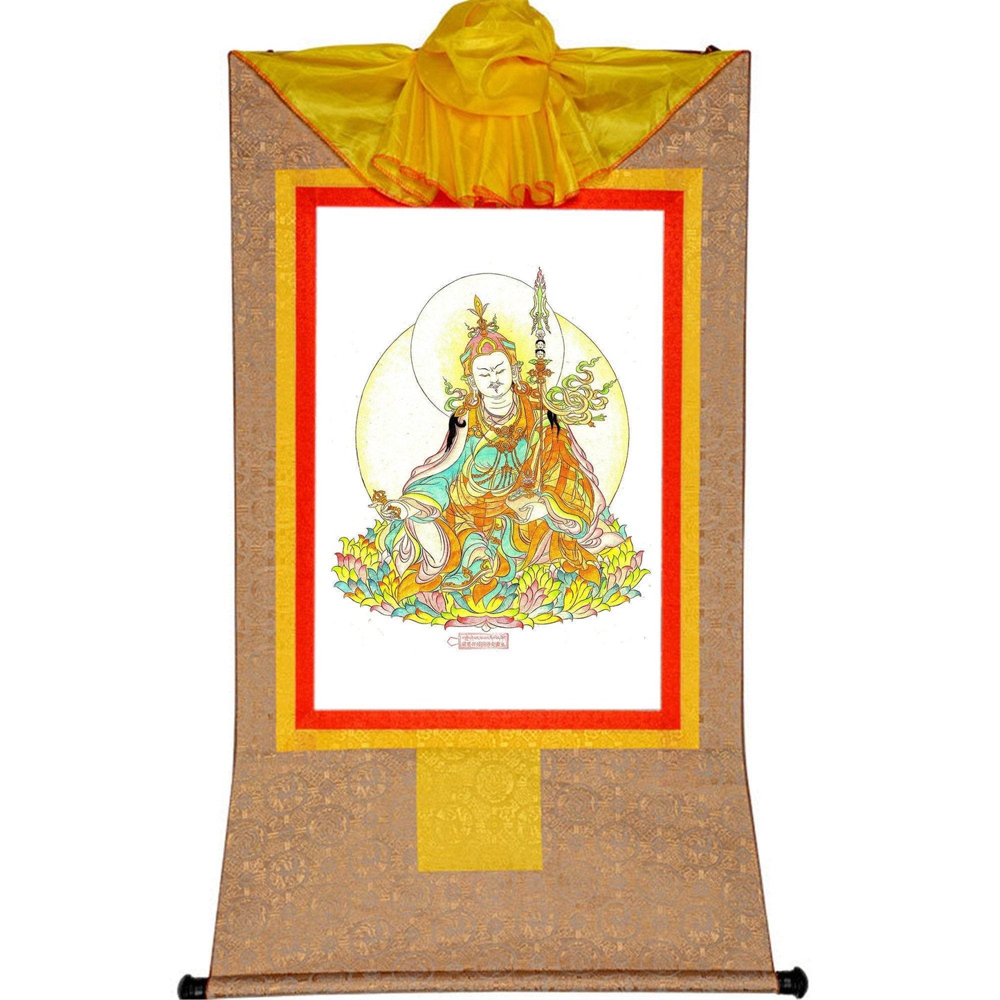 Guru Rinpoche,Woodblock Thangka Art - Gandhanra-ART