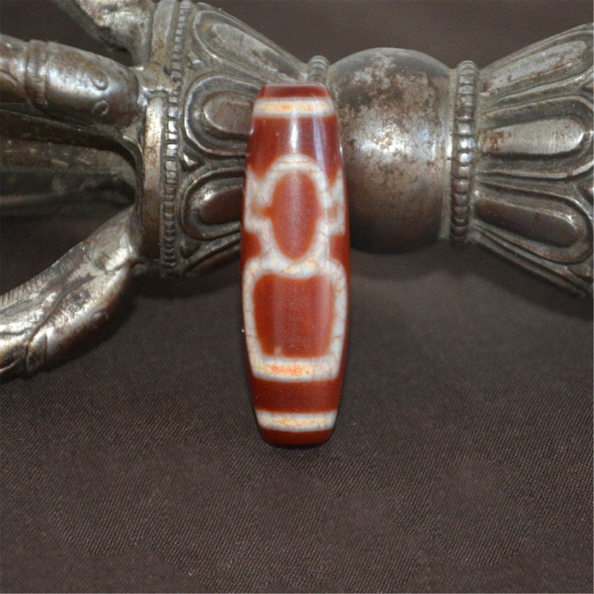 Fire Agate Wealth Dzi Bead - Gandhanra-ART