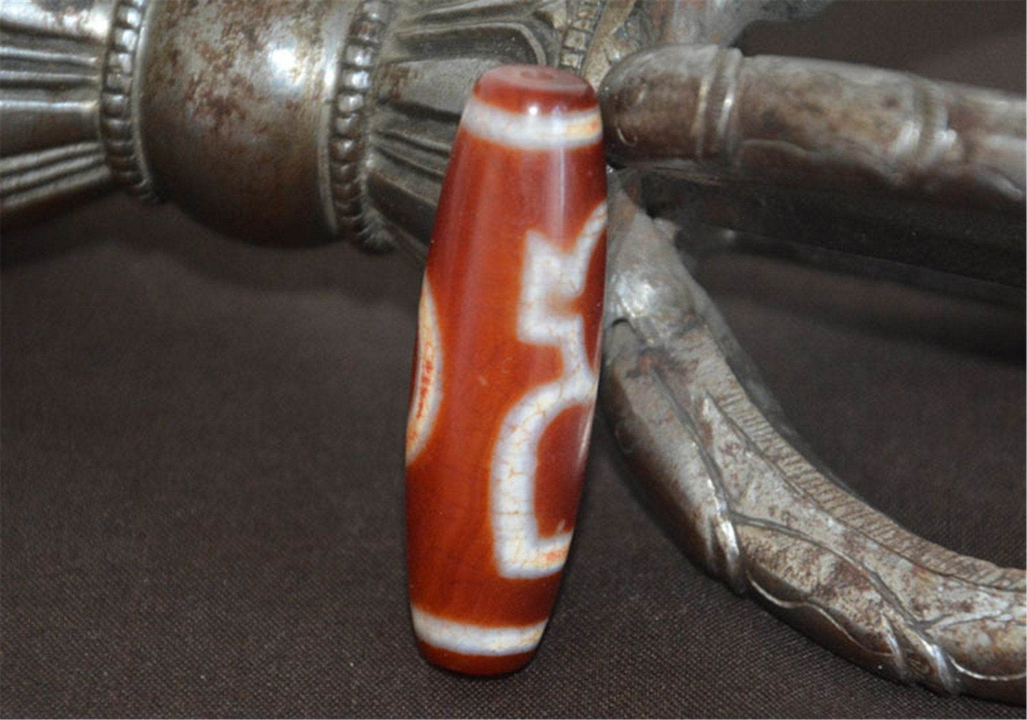 Fire Agate Wealth Dzi Bead - Gandhanra-ART