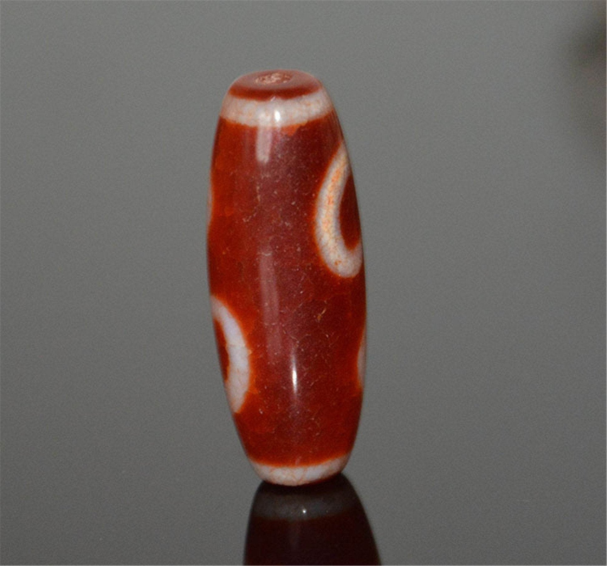 Fire Agate RUYI Dzi Bead - Gandhanra-ART