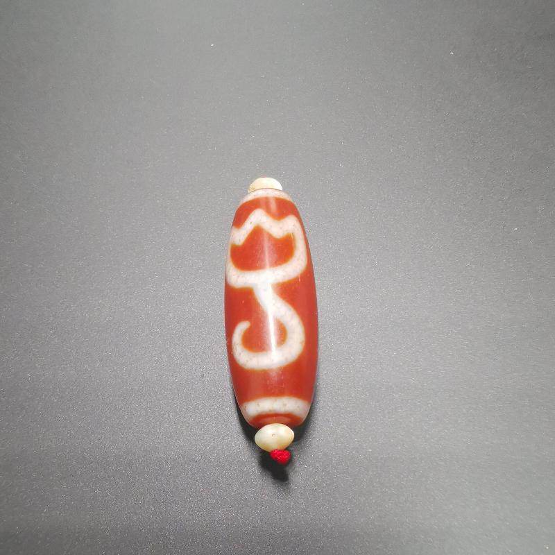 Fire Agate Lotus Dzi Bead - Gandhanra-ART