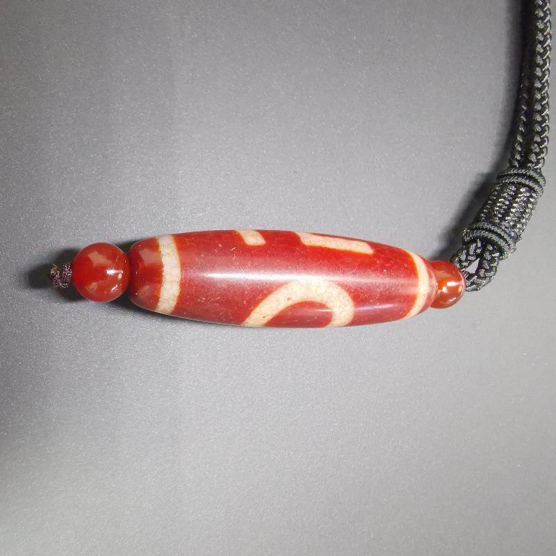 Fire Agate Swastika Symbol 卐 Dzi Beads - Gandhanra-ART