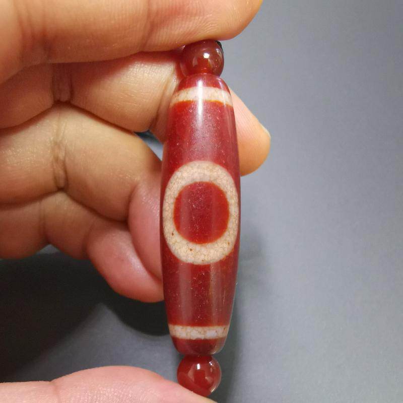 Fire Agate Swastika Symbol 卐 Dzi Beads - Gandhanra-ART