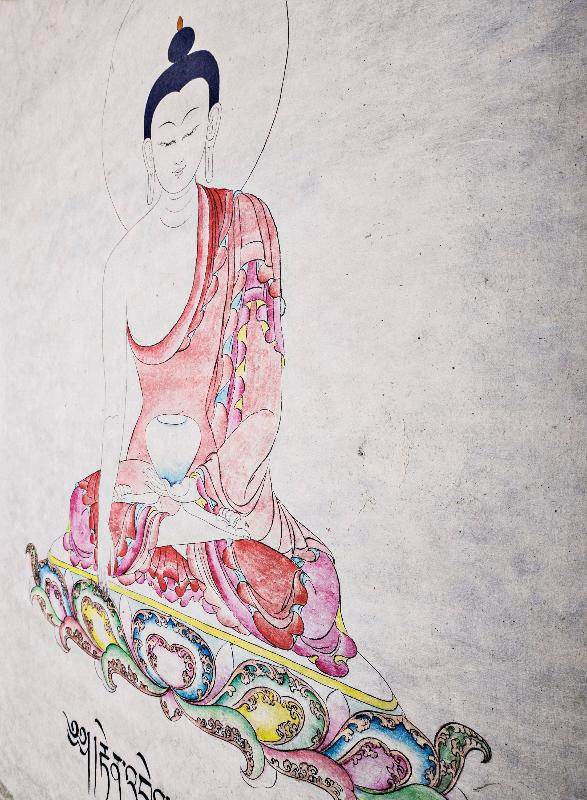 Shakyamuni,Woodblock Thangka Art - Gandhanra-ART