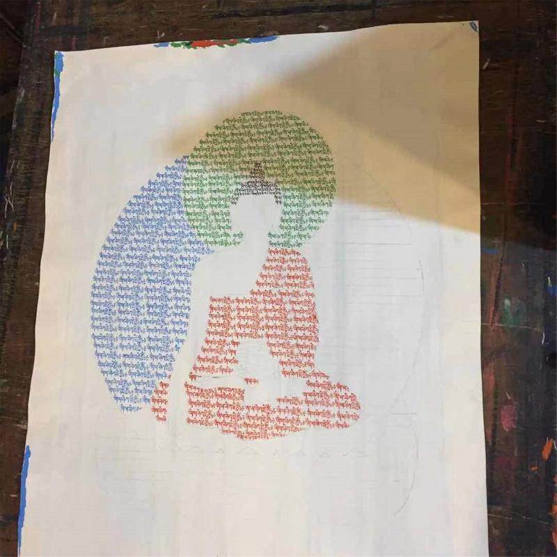 Shakyamuni - Handpainted in Mantra - Gandhanra-ART