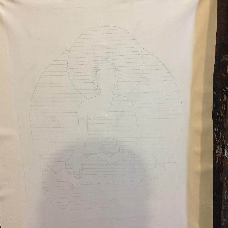 Shakyamuni - Handpainted in Mantra - Gandhanra-ART