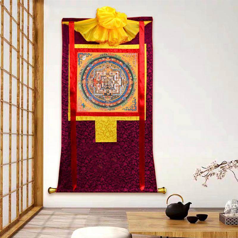 Navagraha Mandala Hand Painted Thankga - Gandhanra-ART