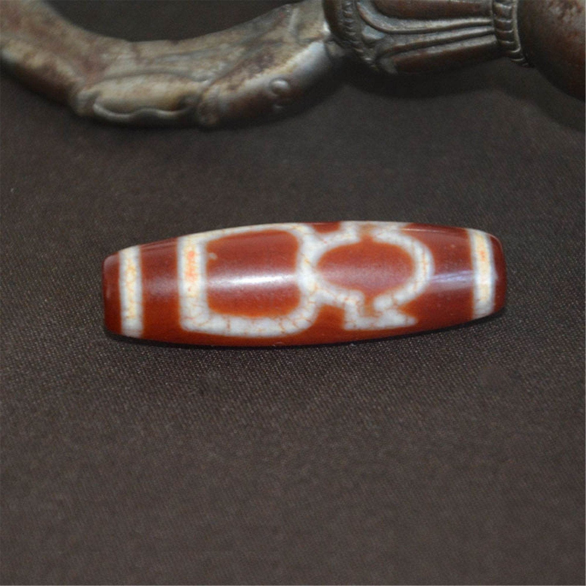 Fire Agate Wealth Dzi Bead - Gandhanra-ART