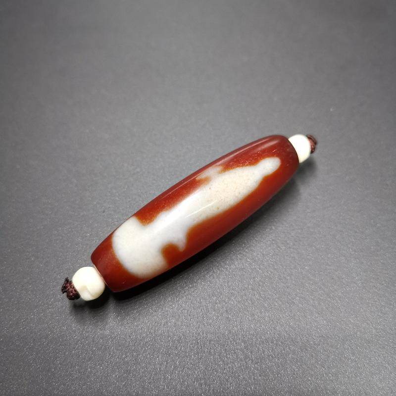 Fire Agate Chenrezig Bead - Gandhanra-ART