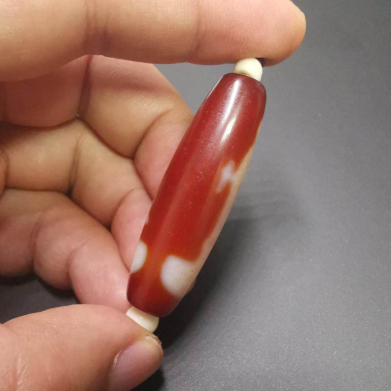 Fire Agate Chenrezig Bead - Gandhanra-ART