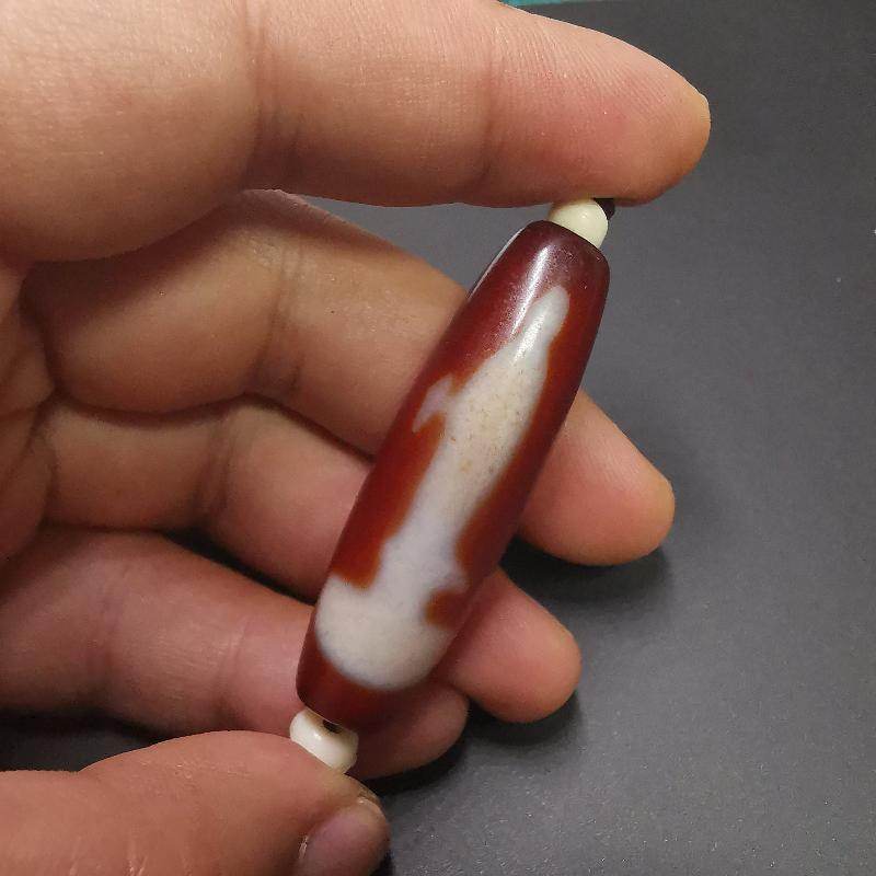 Fire Agate Chenrezig Bead - Gandhanra-ART