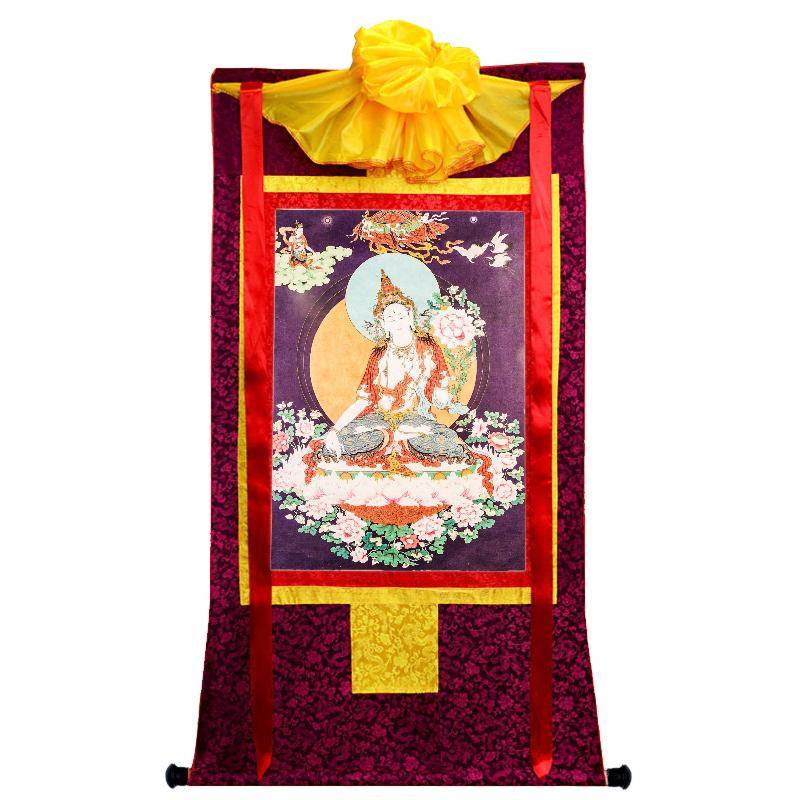 White Tara,Woodblock Thangka Art - Gandhanra-ART