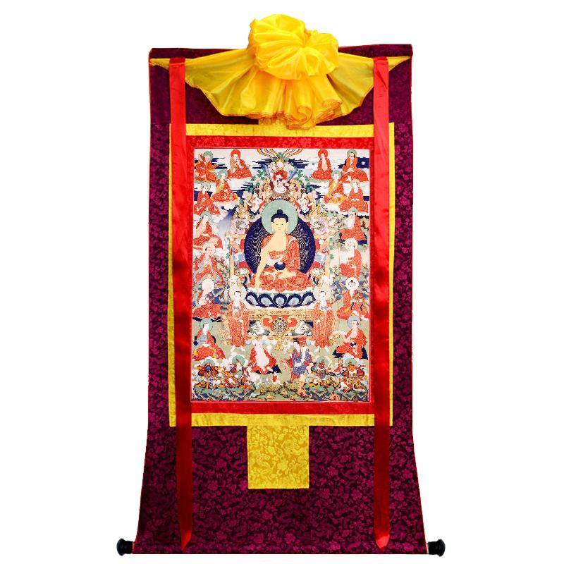 The Eighteen Arhats(18 Luohan)Woodblock Thangka Art - Gandhanra-ART