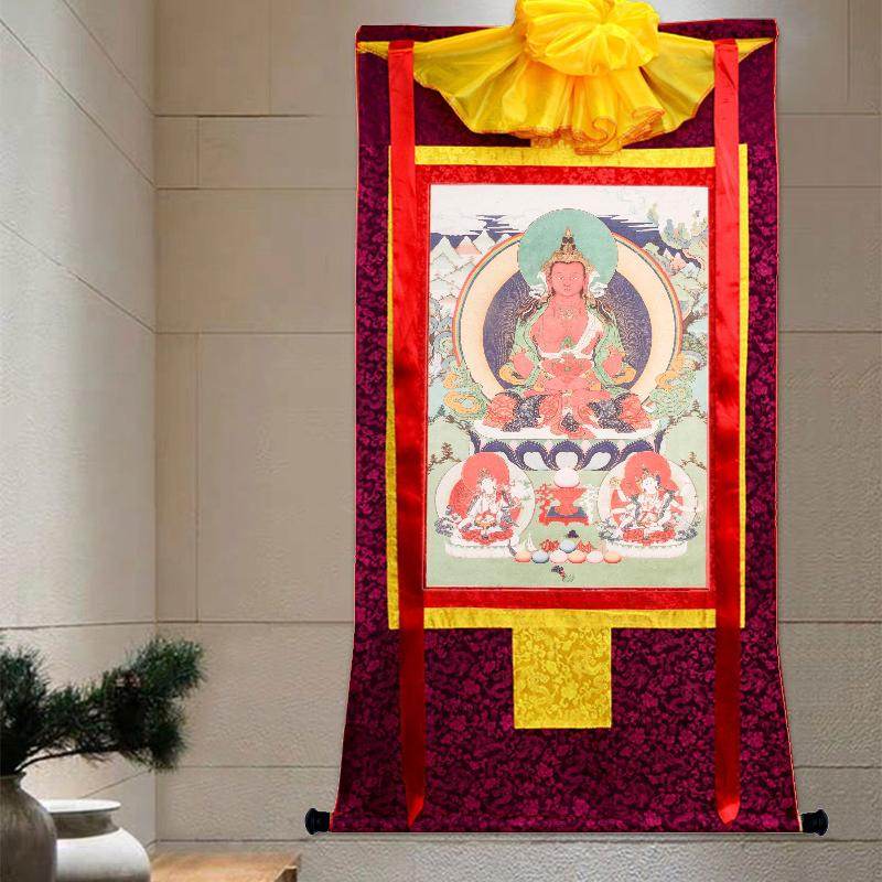 Amitayus,Buddha Of Infinite Life,Woodblock Thangka Art - Gandhanra-ART