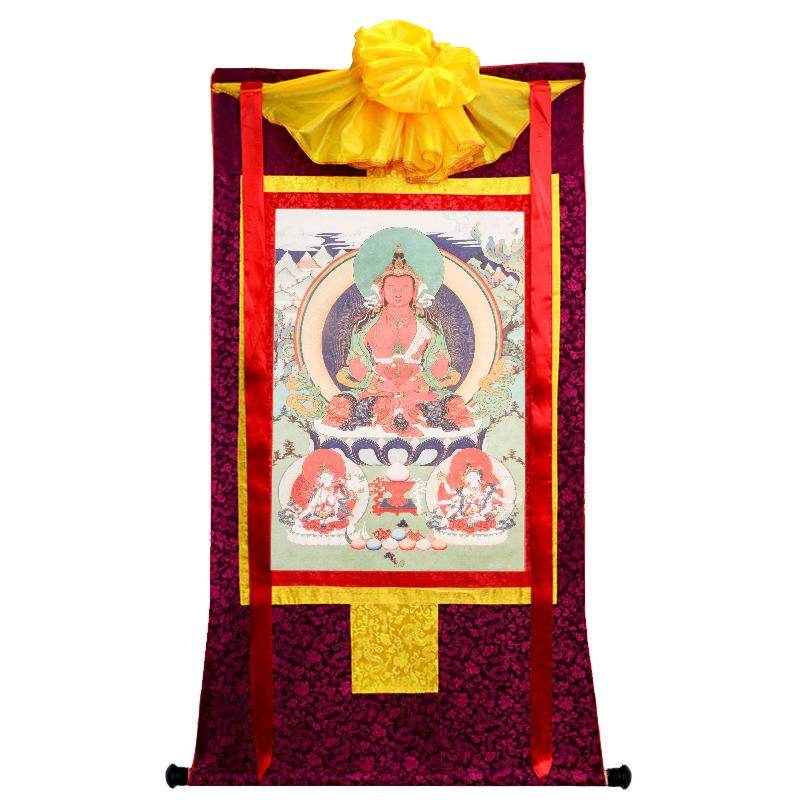 Amitayus,Buddha Of Infinite Life,Woodblock Thangka Art - Gandhanra-ART