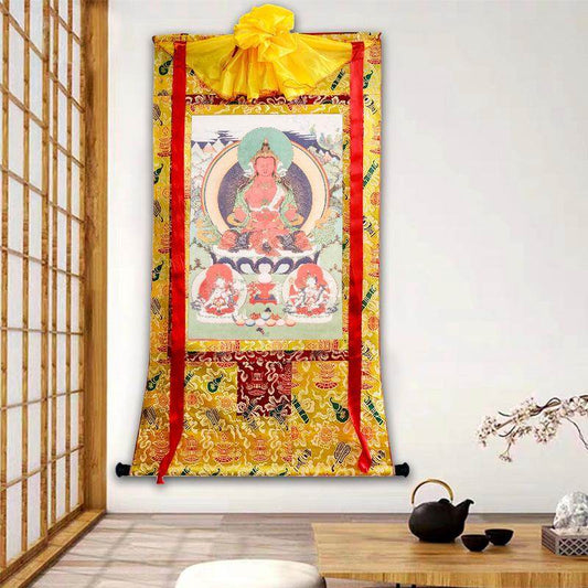 Amitayus,Buddha Of Infinite Life,Woodblock Thangka Art - Gandhanra-ART
