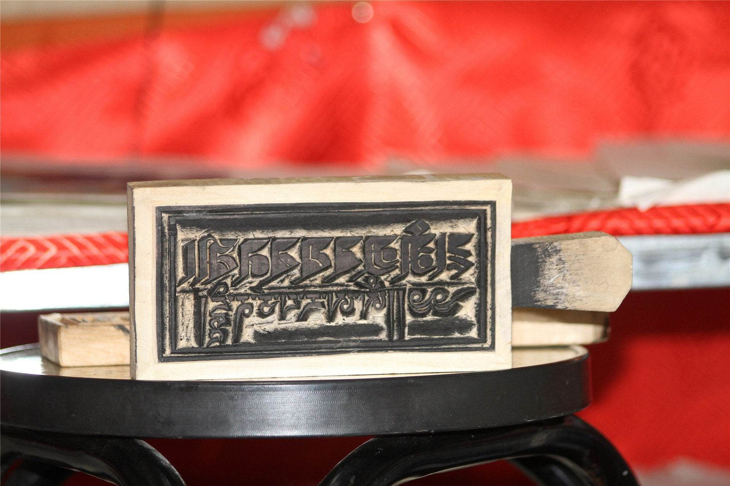 Gandhanra Handcarved Woodblock Mantra Printing Plate, Tibetan Buddhist Printing Art,From Derge Parkhang Sutra Printing Temple - Gandhanra-ART