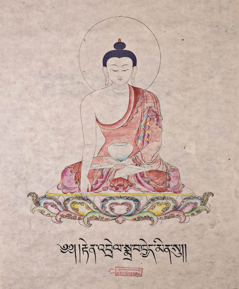 Shakyamuni,Woodblock Thangka Art - Gandhanra-ART