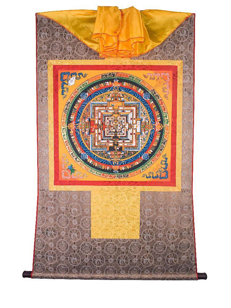 Navagraha Mandala Hand Painted Thankga - Gandhanra-ART