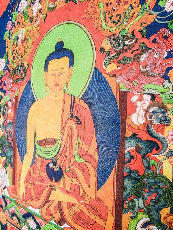 Shakyamuni,Woodblock Thangka Art - Gandhanra-ART
