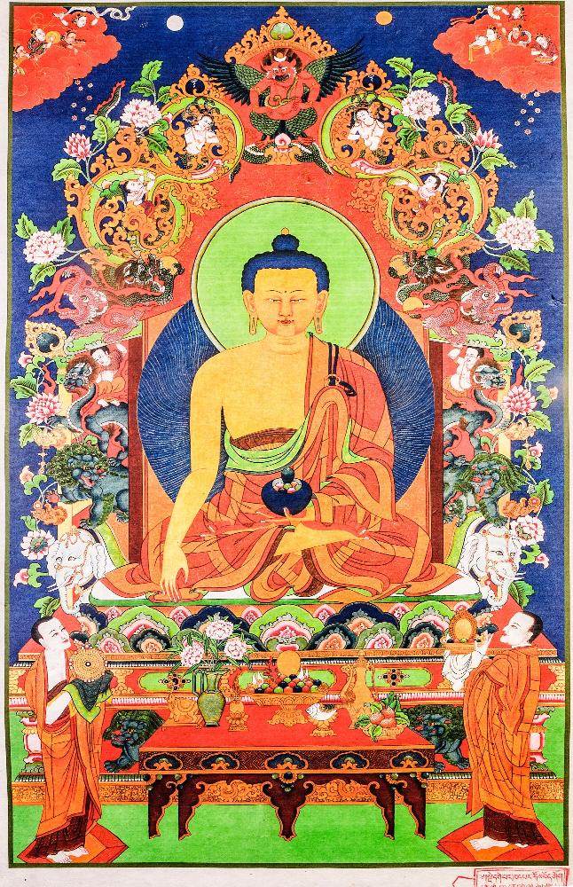 Shakyamuni,Woodblock Thangka Art - Gandhanra-ART