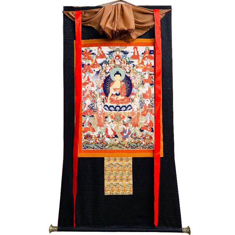 The Eighteen Arhats(18 Luohan)Woodblock Thangka Art - Gandhanra-ART