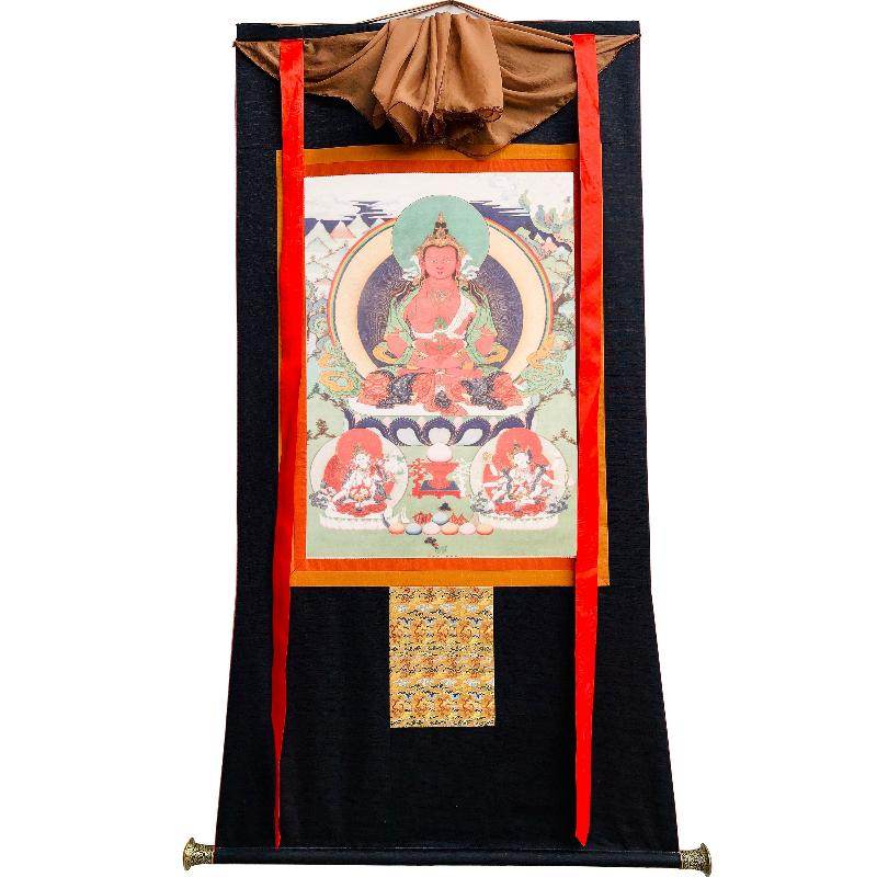 Amitayus,Buddha Of Infinite Life,Woodblock Thangka Art - Gandhanra-ART