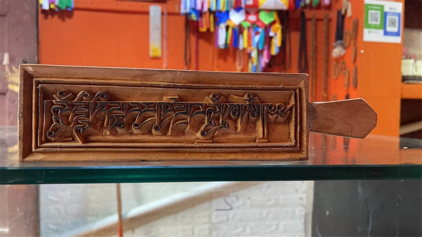 Gandhanra Handcarved Woodblock Mantra Printing Plate, Tibetan Buddhist Printing Art,From Derge Parkhang Sutra Printing Temple - Gandhanra-ART