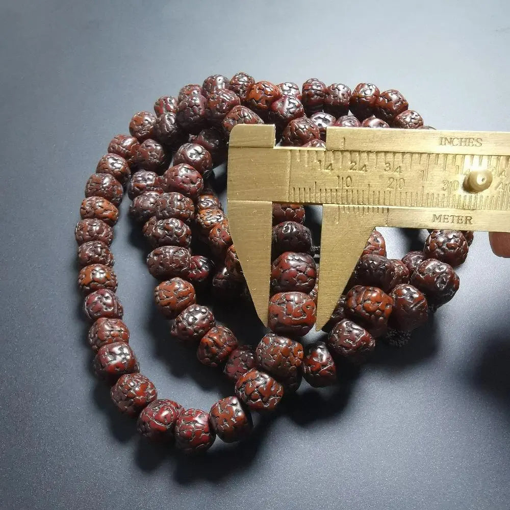 Gandhanra Handmade Antique Bodhi Beads,108 Mala Beads Necklace,Prayer Beads,Rudraksha Beads for Meditation Gandhanra-ART