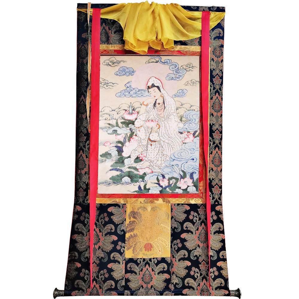 Avalokitesvara,Padmapani,Woodblock Thangka Art - Gandhanra-ART