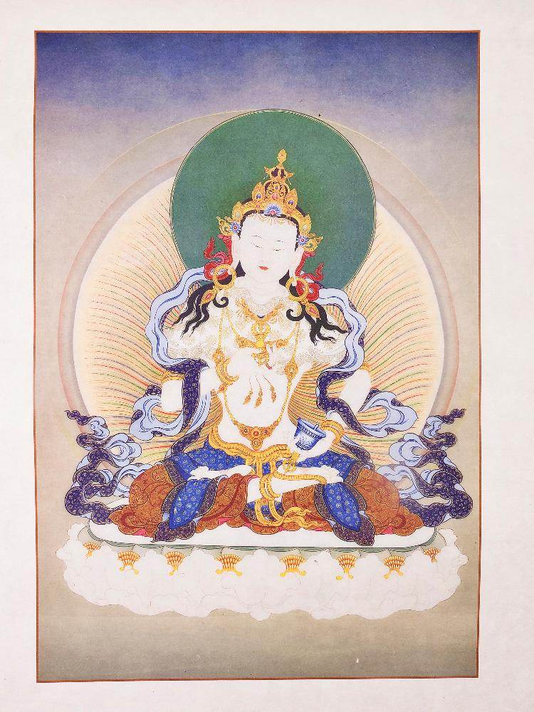 Vajrasattva,Woodblock Thangka Art - Gandhanra-ART