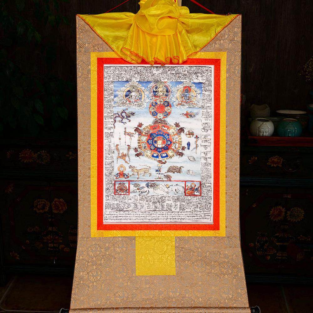 SIPAHO,Tibetan Calendar,Woodblock Thangka Art - Gandhanra-ART