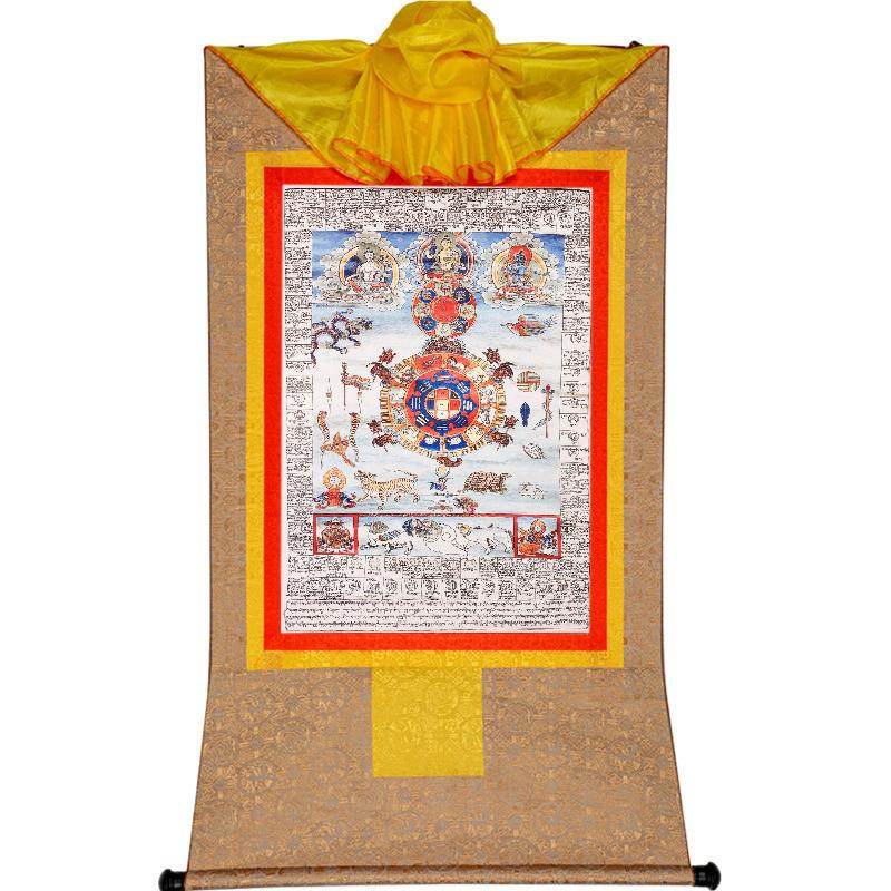 SIPAHO,Tibetan Calendar,Woodblock Thangka Art - Gandhanra-ART