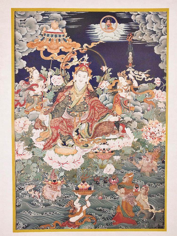 Guru Rinpoche,Padmasambhava,Woodblock Thangka Art - Gandhanra-ART