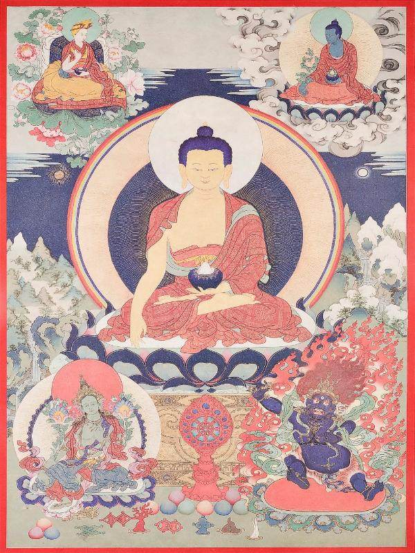Shakyamuni,Woodblock Thangka Art - Gandhanra-ART