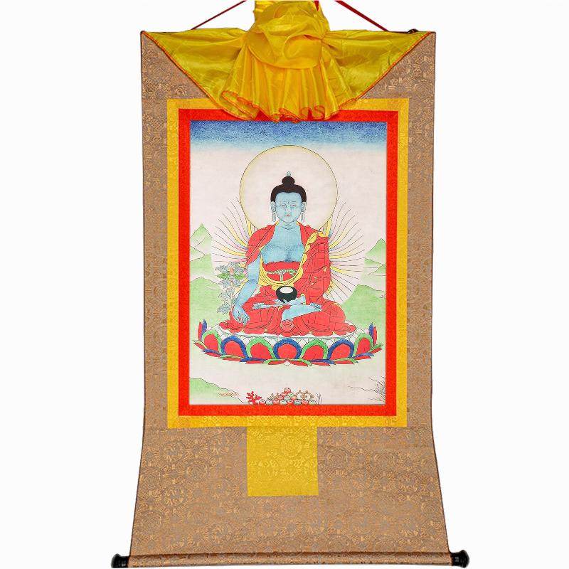 Bhaisajyaguru,Medicine Buddha,Woodblock Thangka Art - Gandhanra-ART