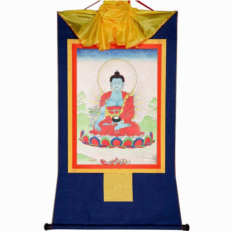 Bhaisajyaguru,Medicine Buddha,Woodblock Thangka Art - Gandhanra-ART