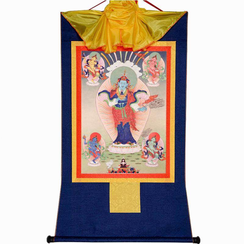 Bhaisajyaguru,Medicine Buddha,Woodblock Thangka Art - Gandhanra-ART
