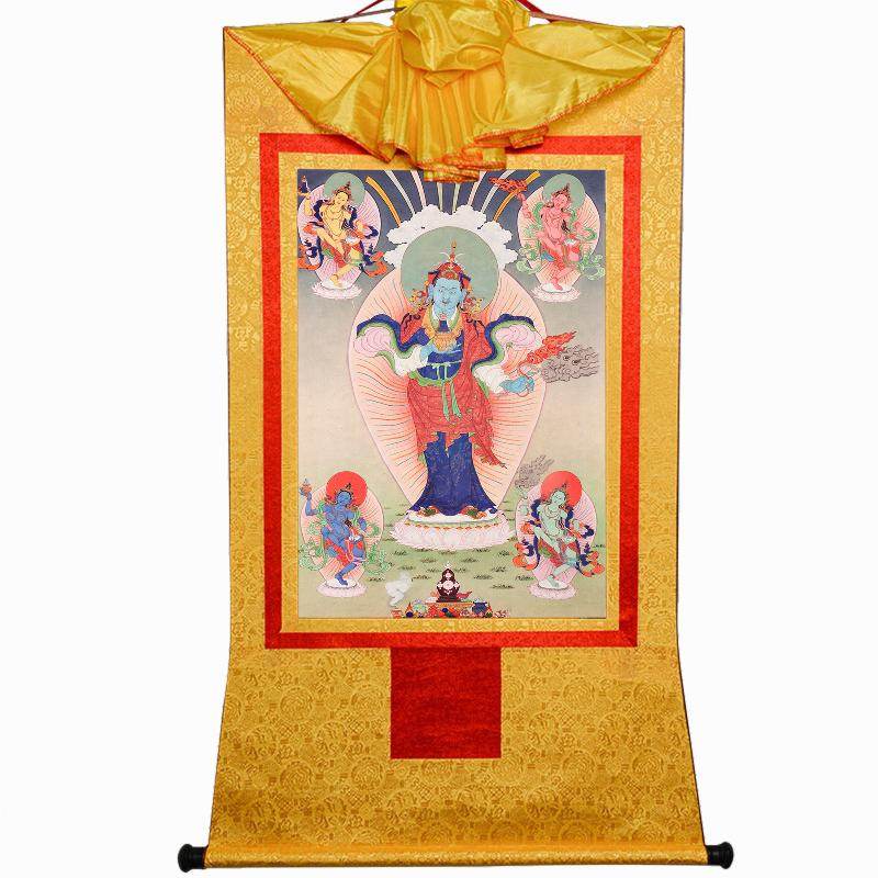 Bhaisajyaguru,Medicine Buddha,Woodblock Thangka Art - Gandhanra-ART