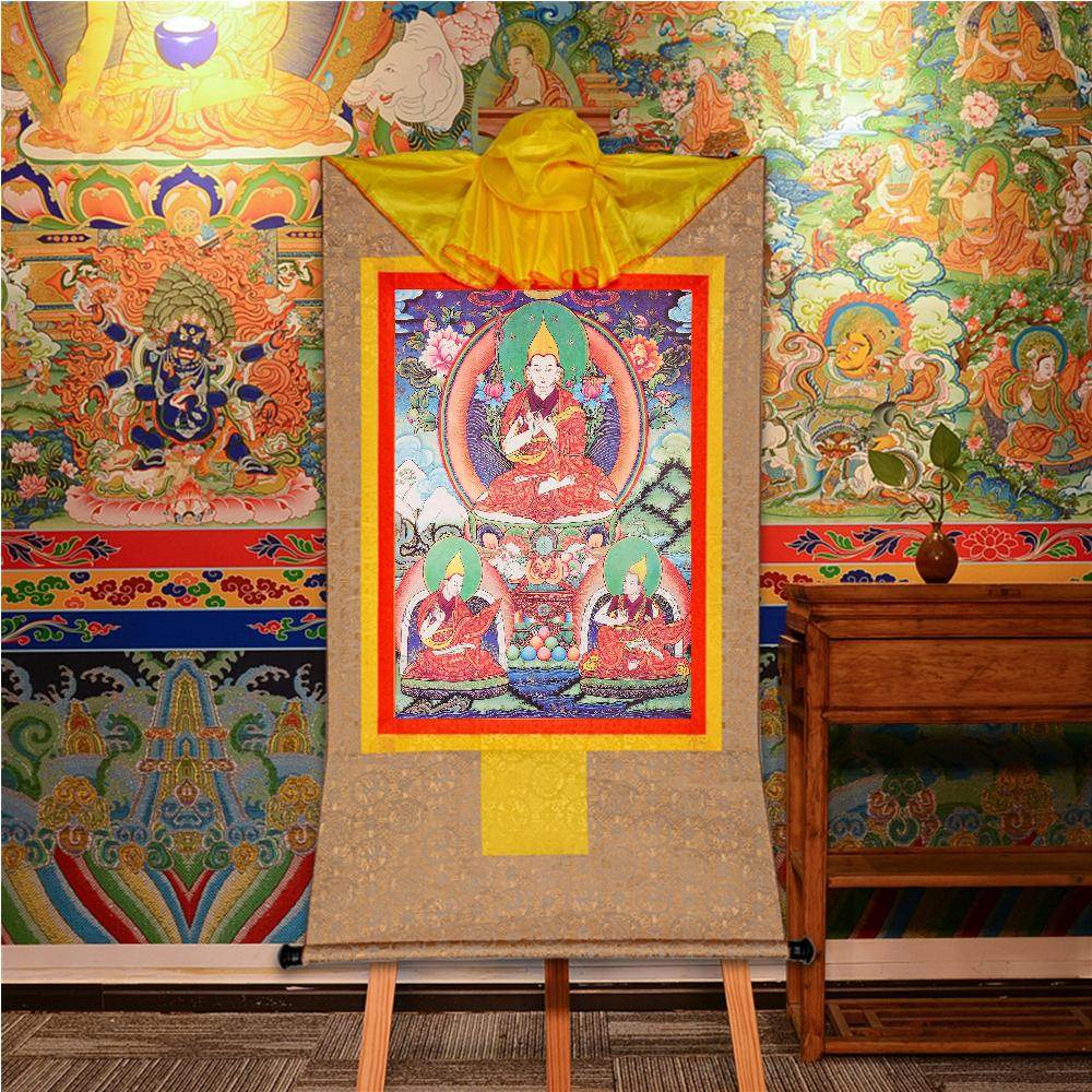 Je Tsongkhapa,Woodblock Thangka Art - Gandhanra-ART