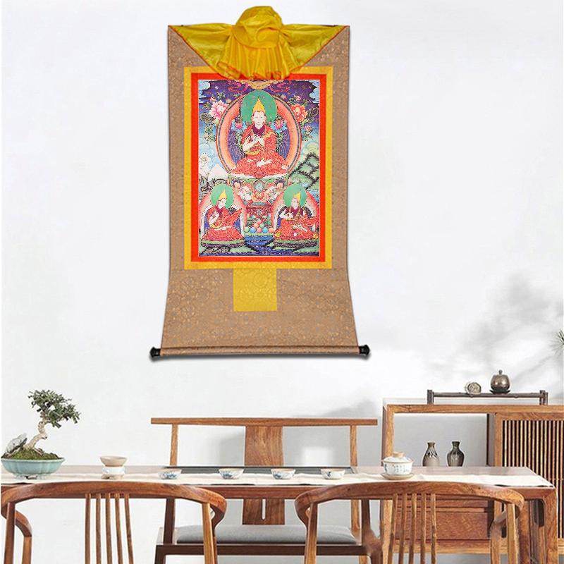 Je Tsongkhapa,Woodblock Thangka Art - Gandhanra-ART